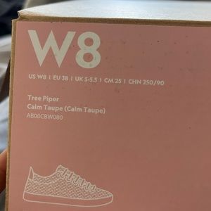 All Birds Allbirds tree pipers soft beige /pinkish size 8